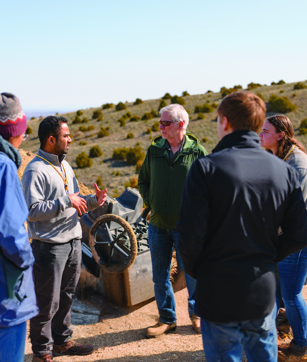 group of people talking