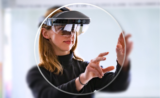 Person in Hololens headset