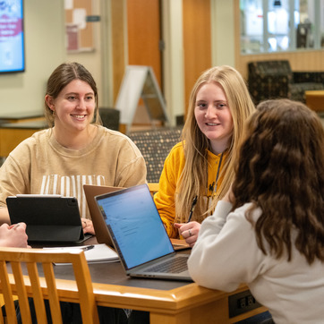 students studying in COE Library