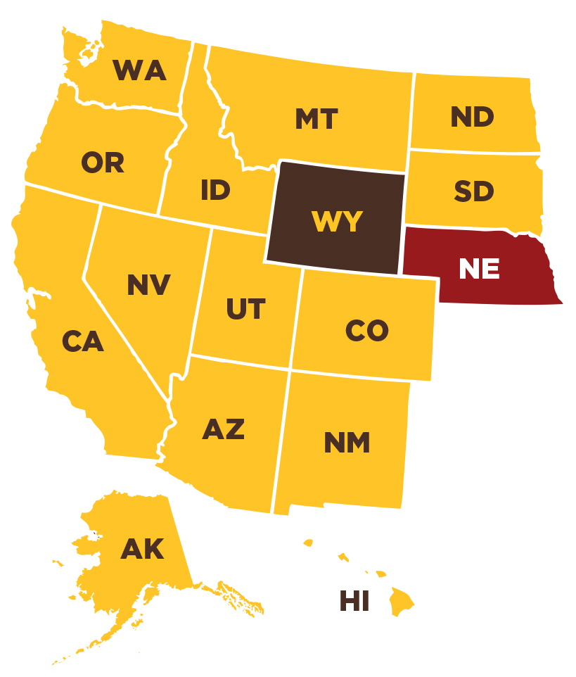 WUE and Nebraska Transfer Award Locations
