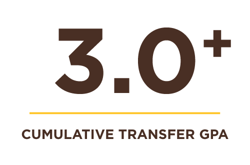 3.0+ Cumulative Transfer GPA