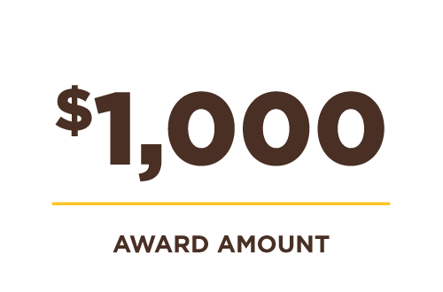 $1,000 award amount graphic