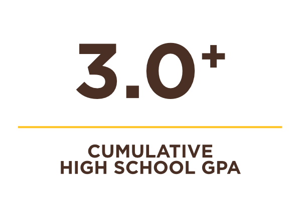 3.0+ Cumulative High School GPA
