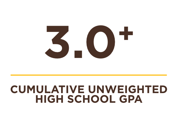 3.0+ Cumulative High School GPA