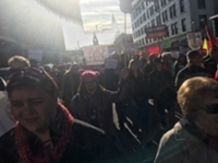 Women’s March protestors in Cheyenne, Wyoming