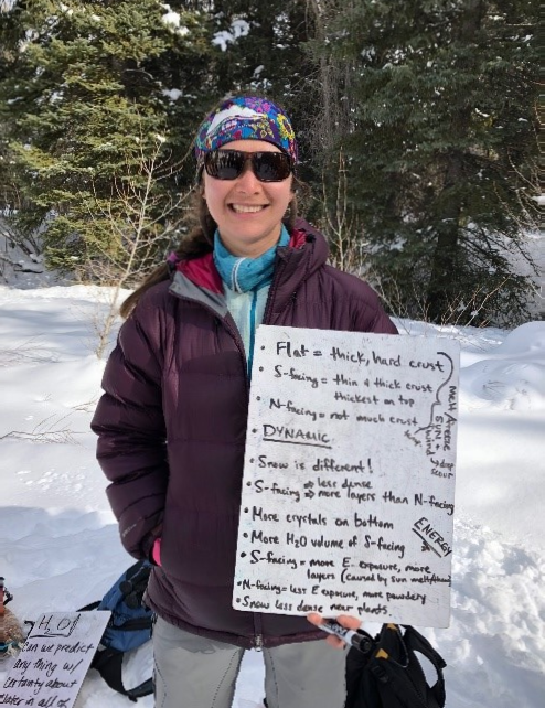 Martha in the field during PD with Teton Science Schools