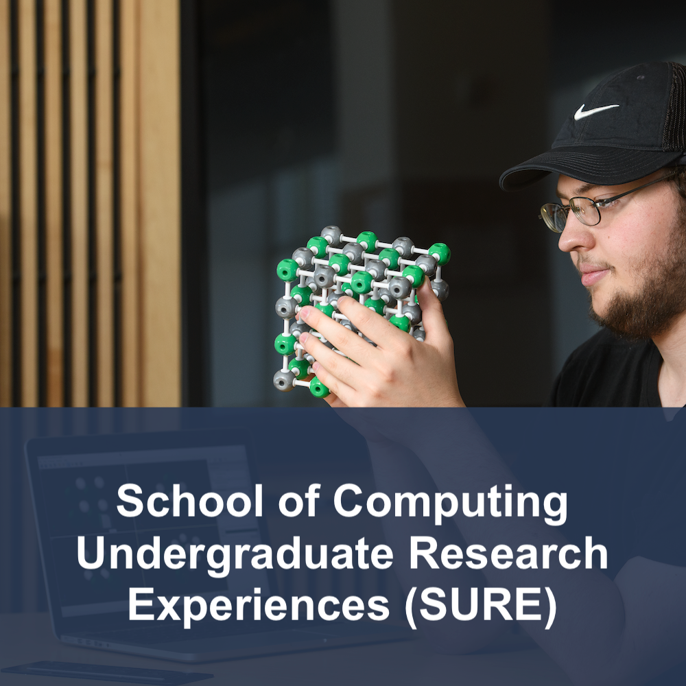 SURE icon - student holding lattice structure