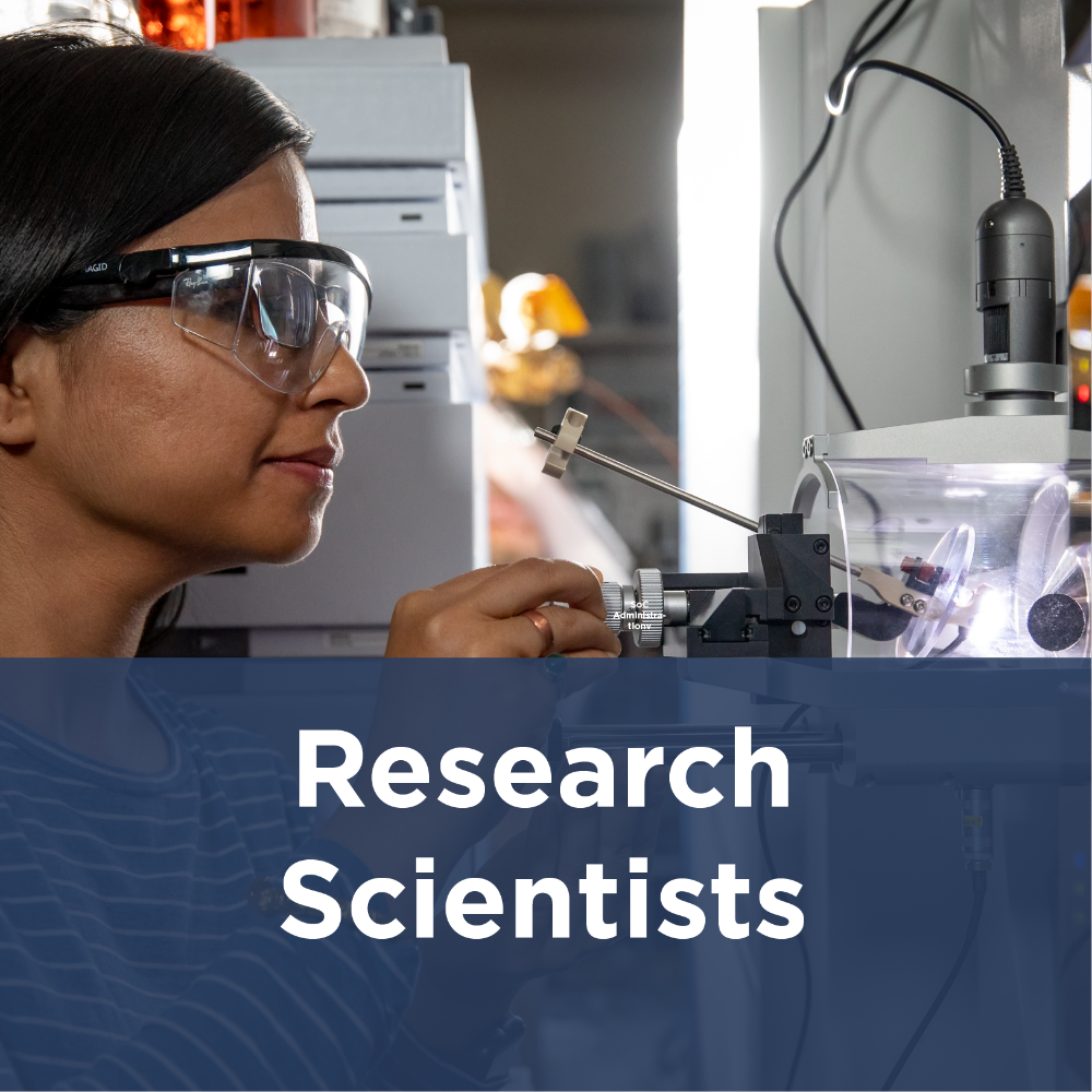 Research scientist icon - person working in lab