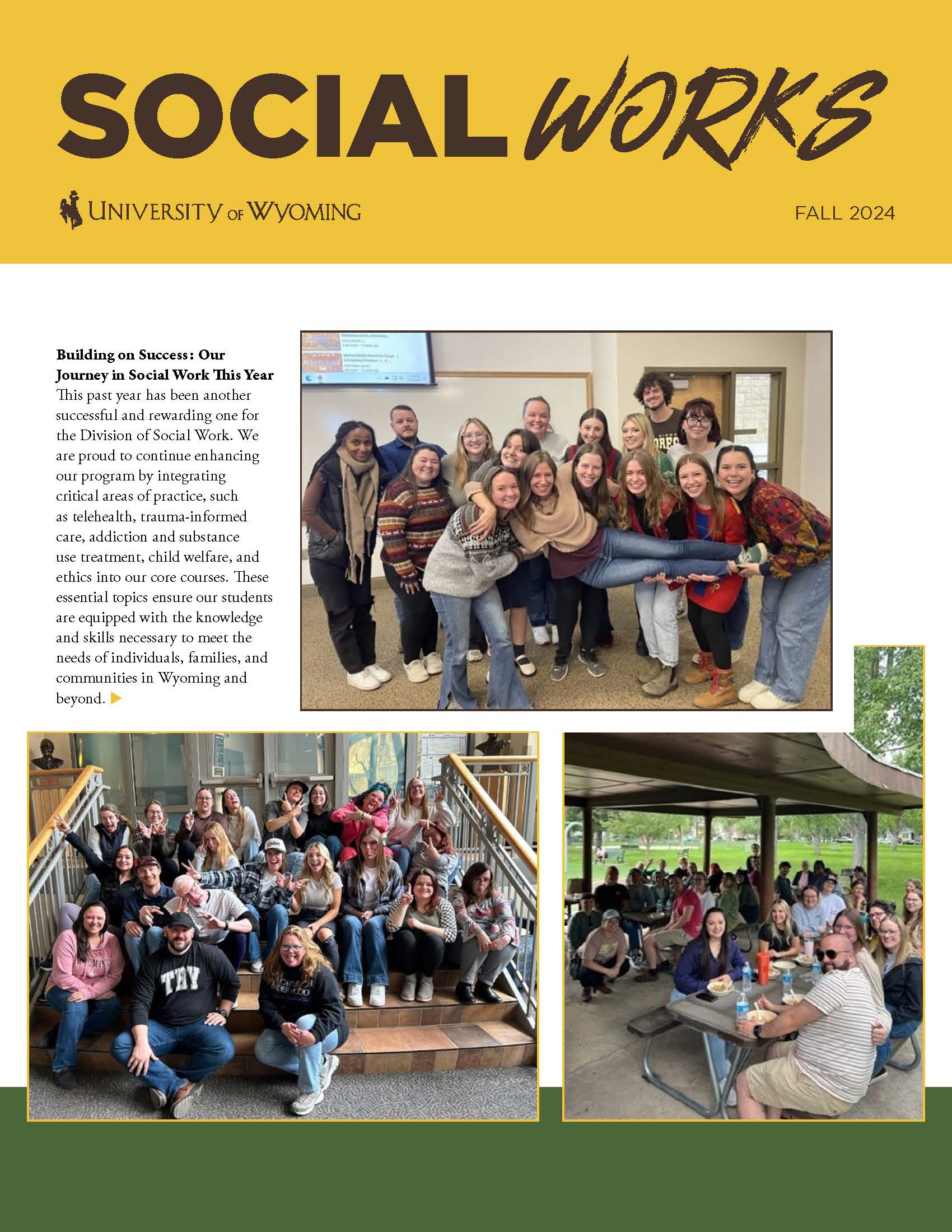 A magazine cover for the UW Division of Social Work.