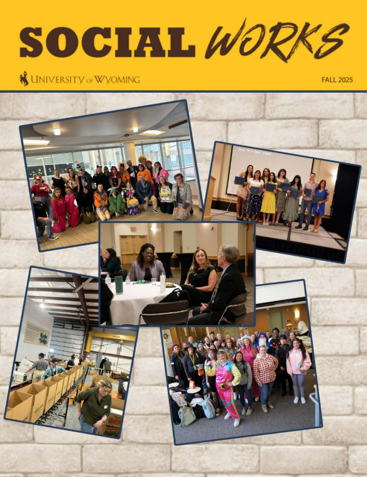 The cover of an online newsletter showing photos of groups of people.