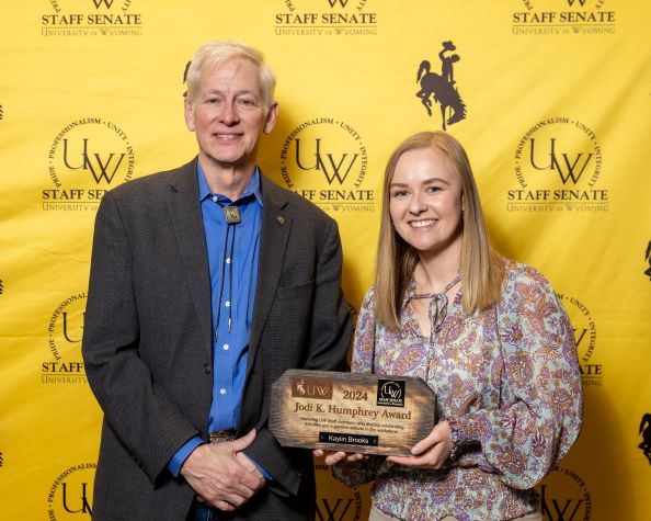 Jodi Humphrey Awardee Brooks and President Seidel