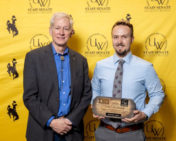 True Grit awardee Jesse and President Seidel
