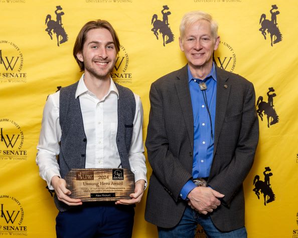 2024 Unsung Hero Rickert and President Seidel