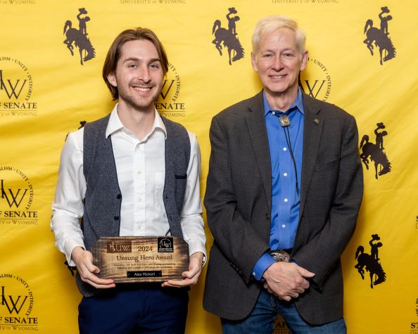 Unsung Hero Awardee Rickert with President Seidel