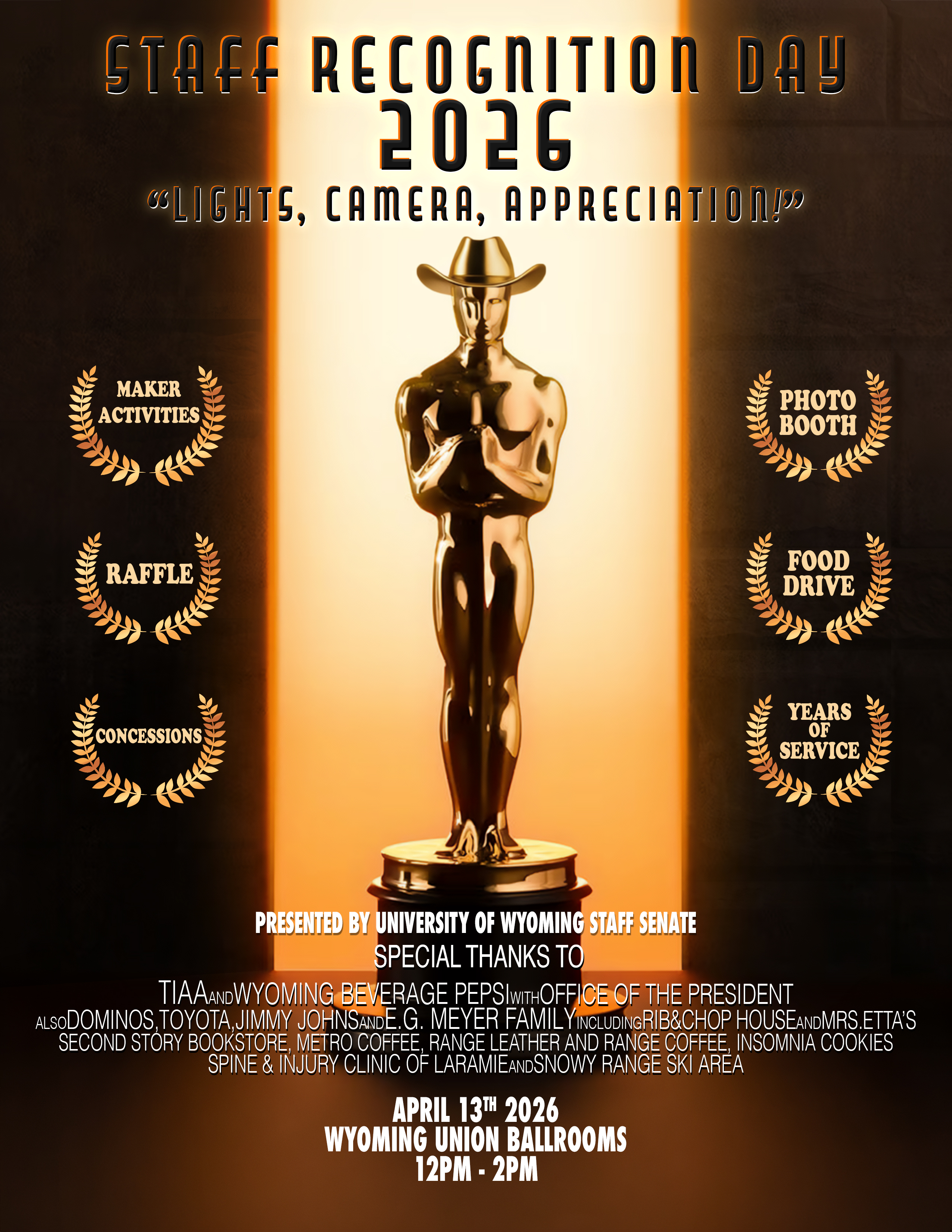 family statue with flowers