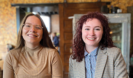 ASUW 2020 President and Vice President posing for picture