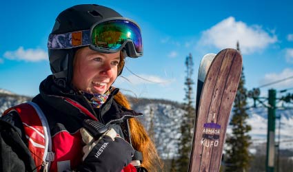 Student skiing