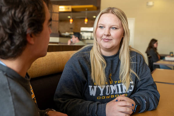 Student meeting with a Cowboy Coach