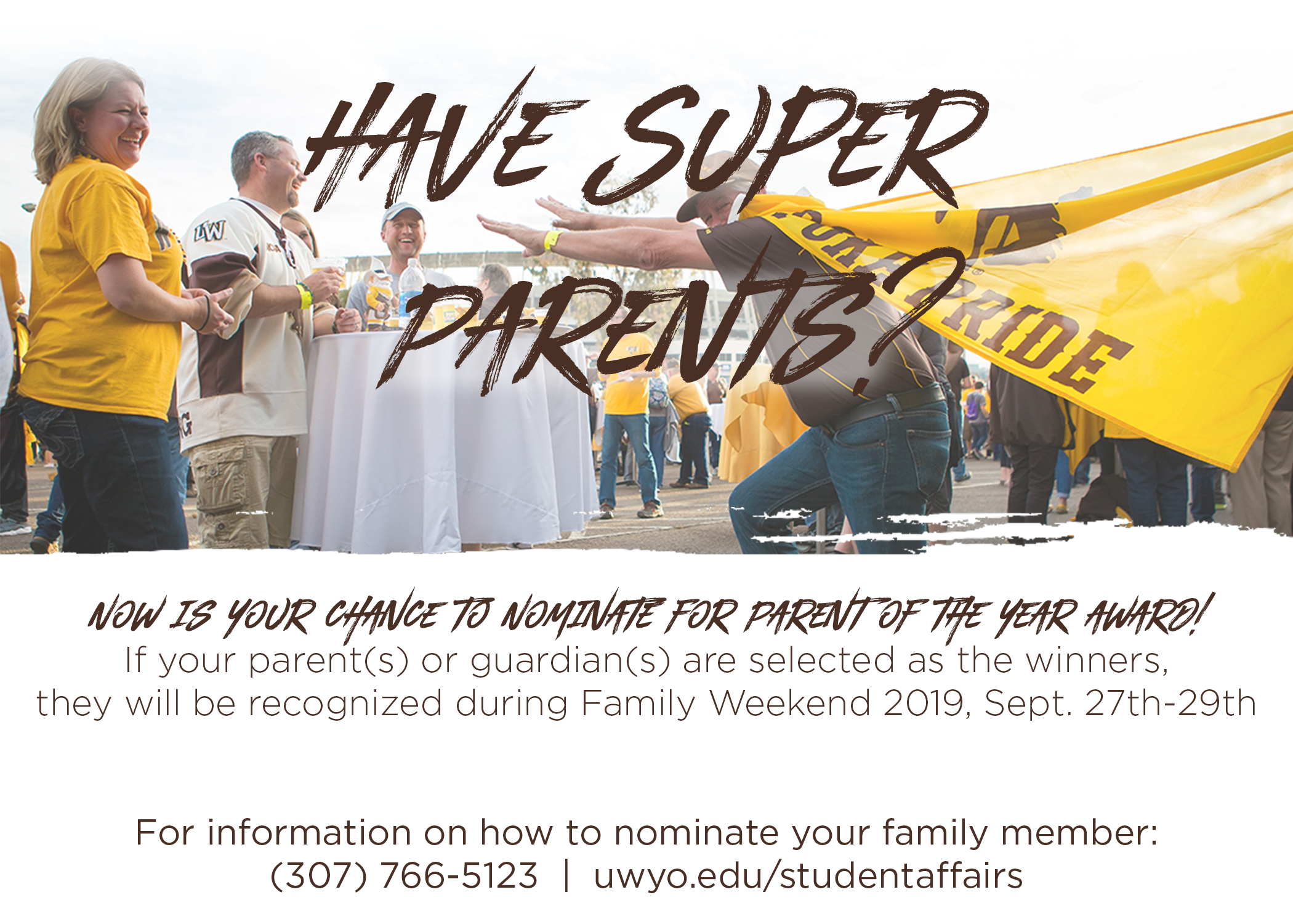 University of Wyoming Parent of the Year Advertisement
