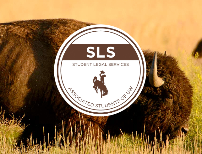 Student Legal Services logo over bison