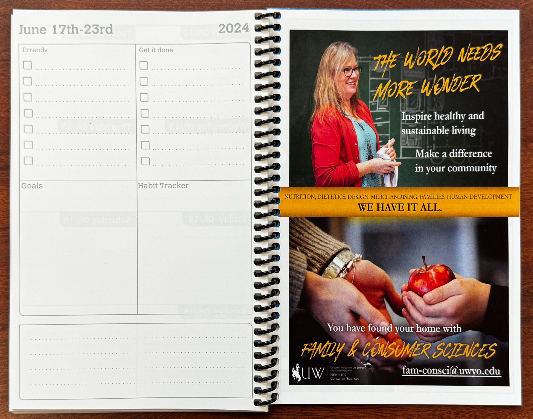 full page university of wyoming advertisement (right)