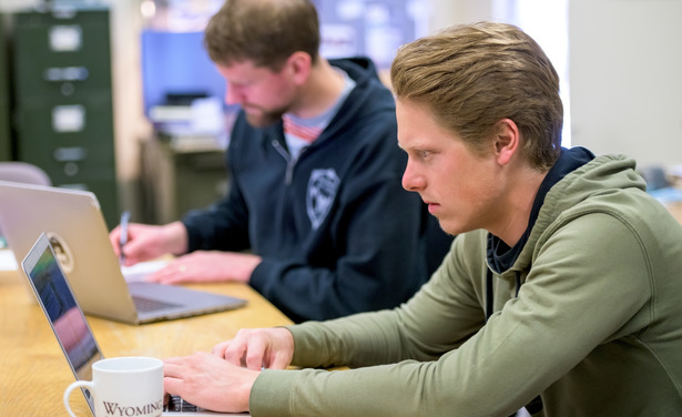 Students Working on Projects in Student Media