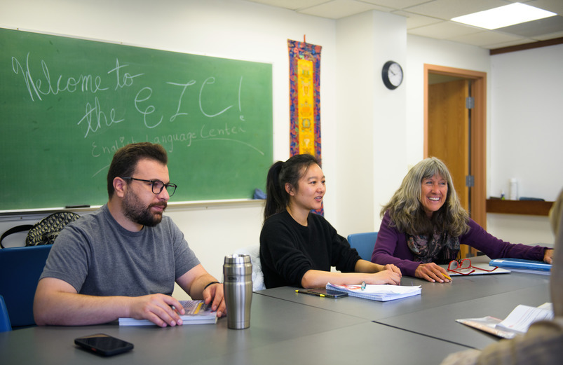 Class talking at the English Language Center