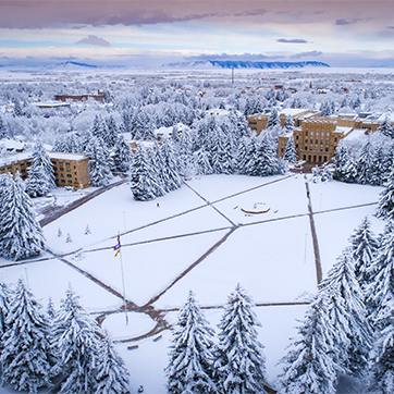 UW Campus in the snow