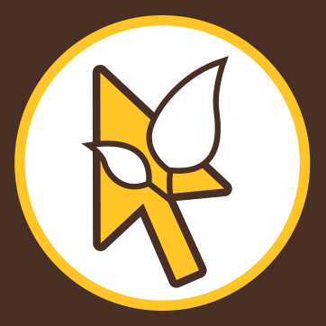 Mouse cursor with leaf