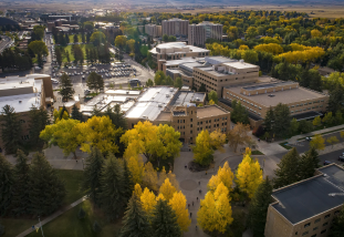 Arial view of UW campus