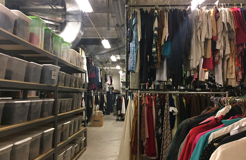 Photo of costume storage