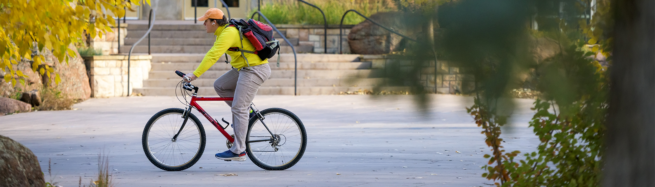 Biking on campus