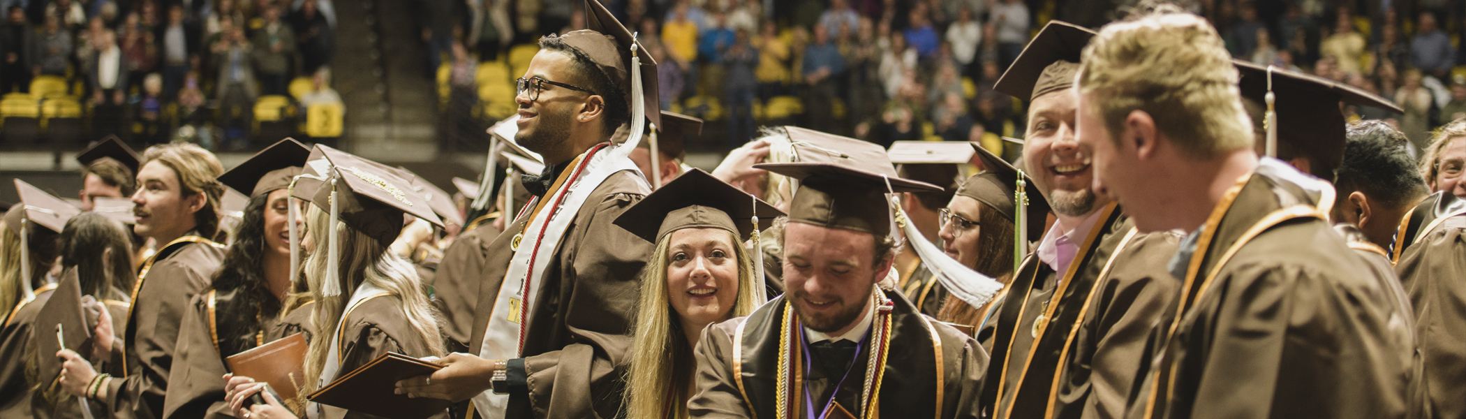 Students at Commencement in the Arena Auditorium