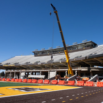 Construction at War Memorial Stadium