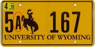 Wyoming License Plate