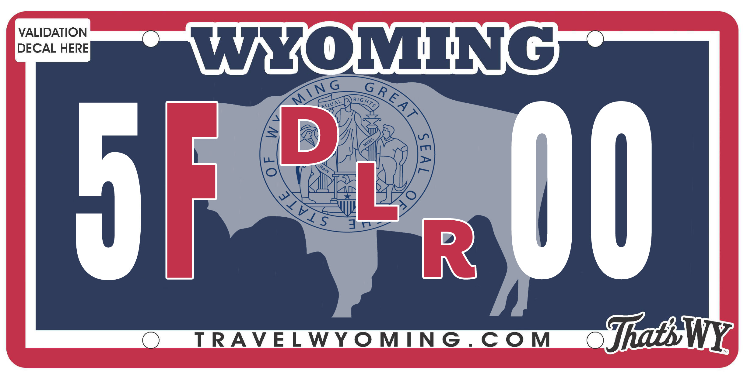 Wyoming License Plate