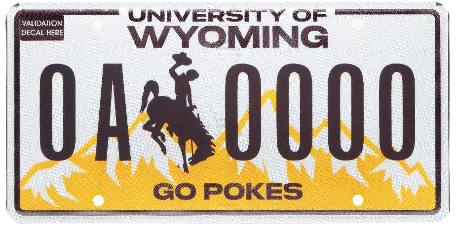 Wyoming License Plate