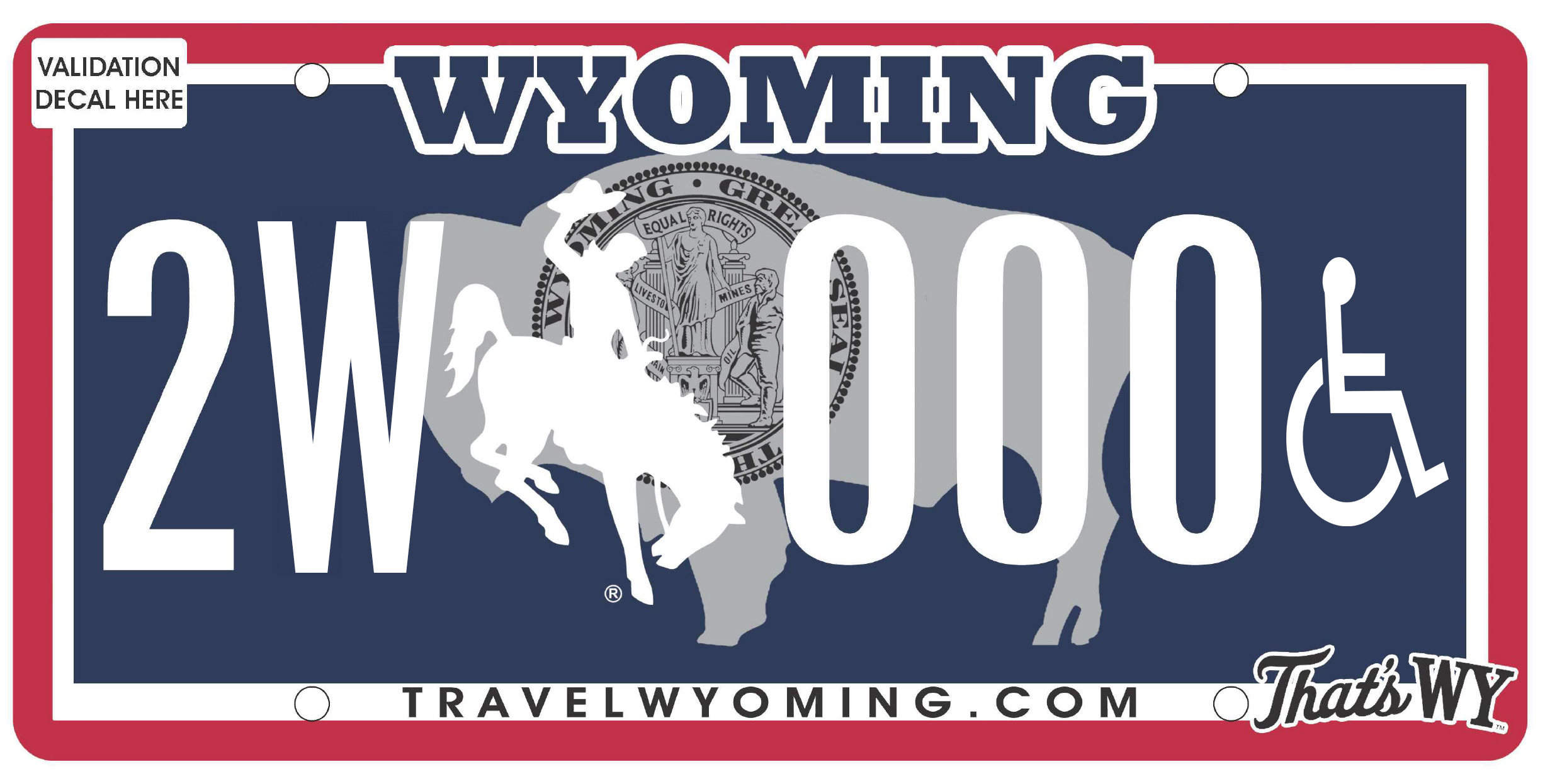 Wyoming License Plate