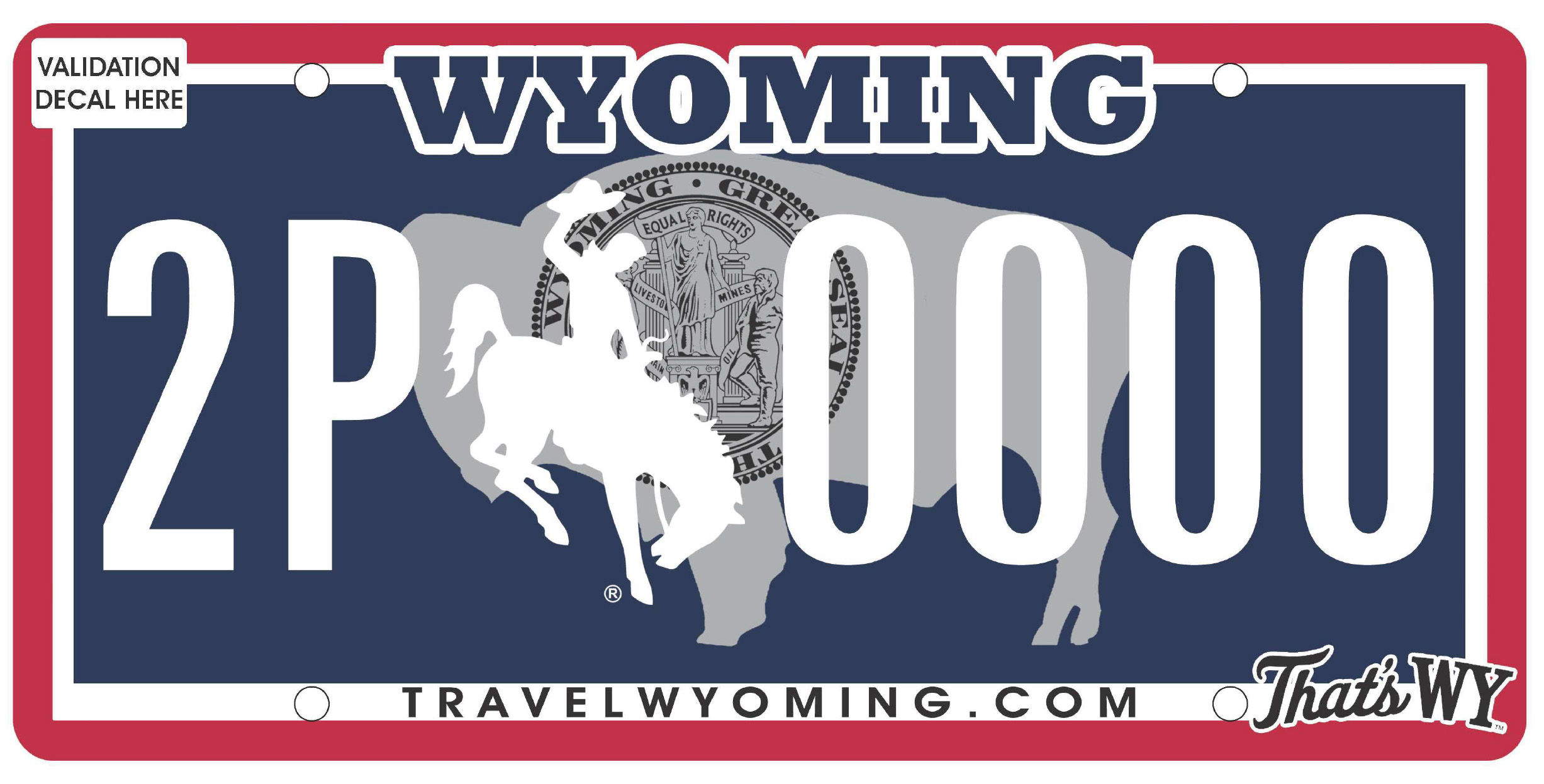 Wyoming License Plate