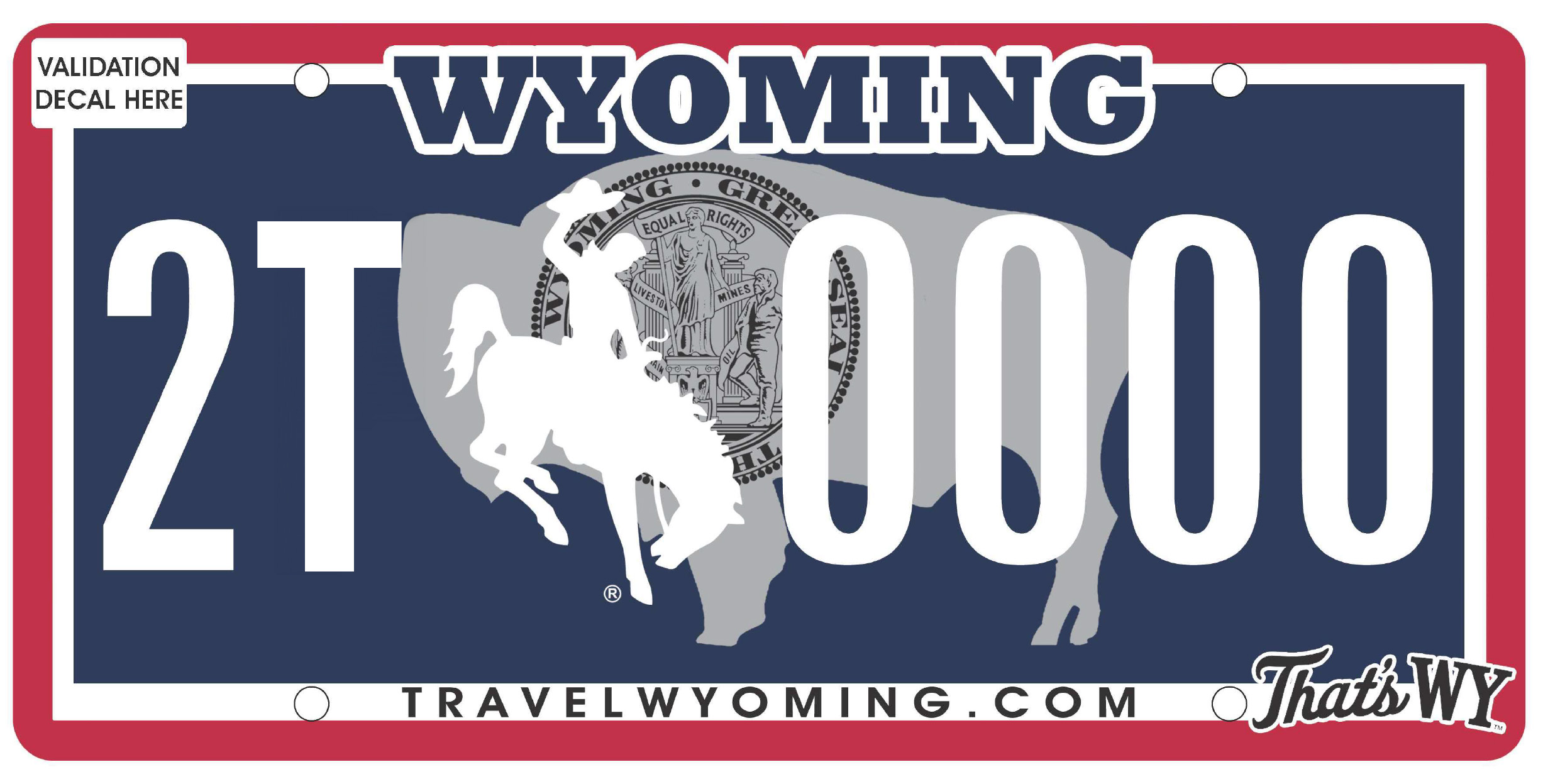 Wyoming License Plate