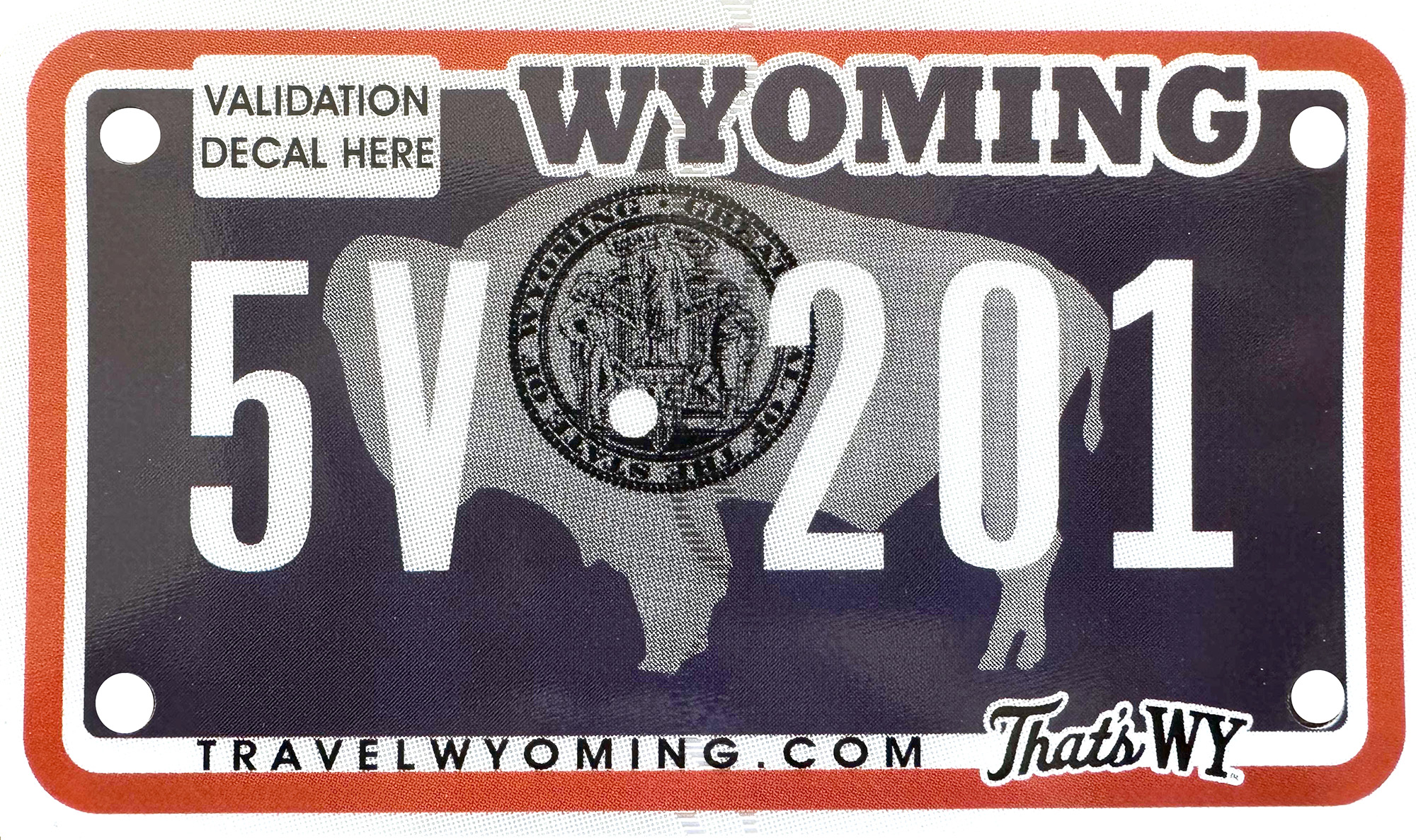 Wyoming License Plate