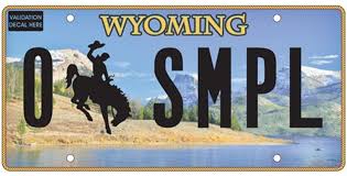 Wyoming License Plate