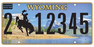 Wyoming License Plate