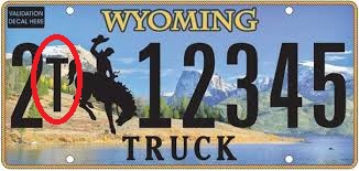 Wyoming License Plate