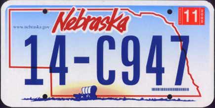 Nebraska License Plate