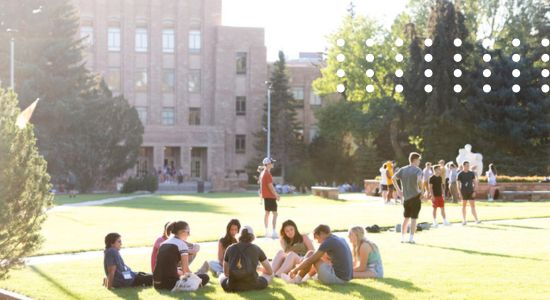 students outside on a sunny day