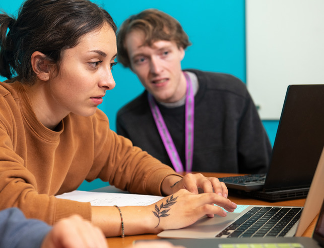 Student at laptop
