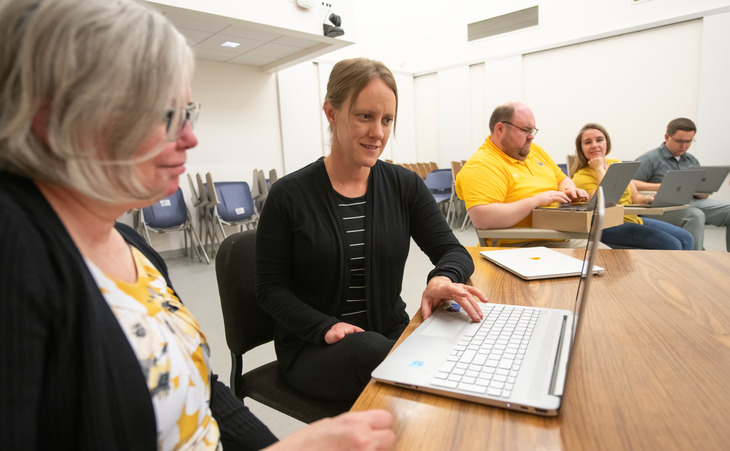 Staff training memebers of the UW campus