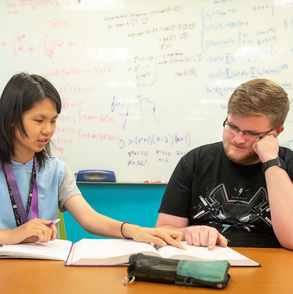 students studying together 