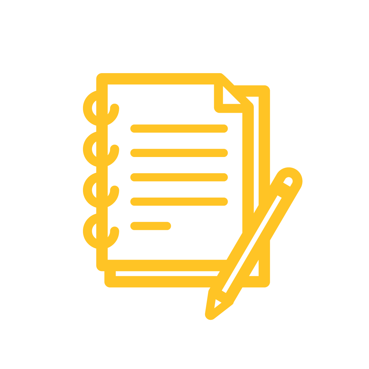 notebook and pencil icon